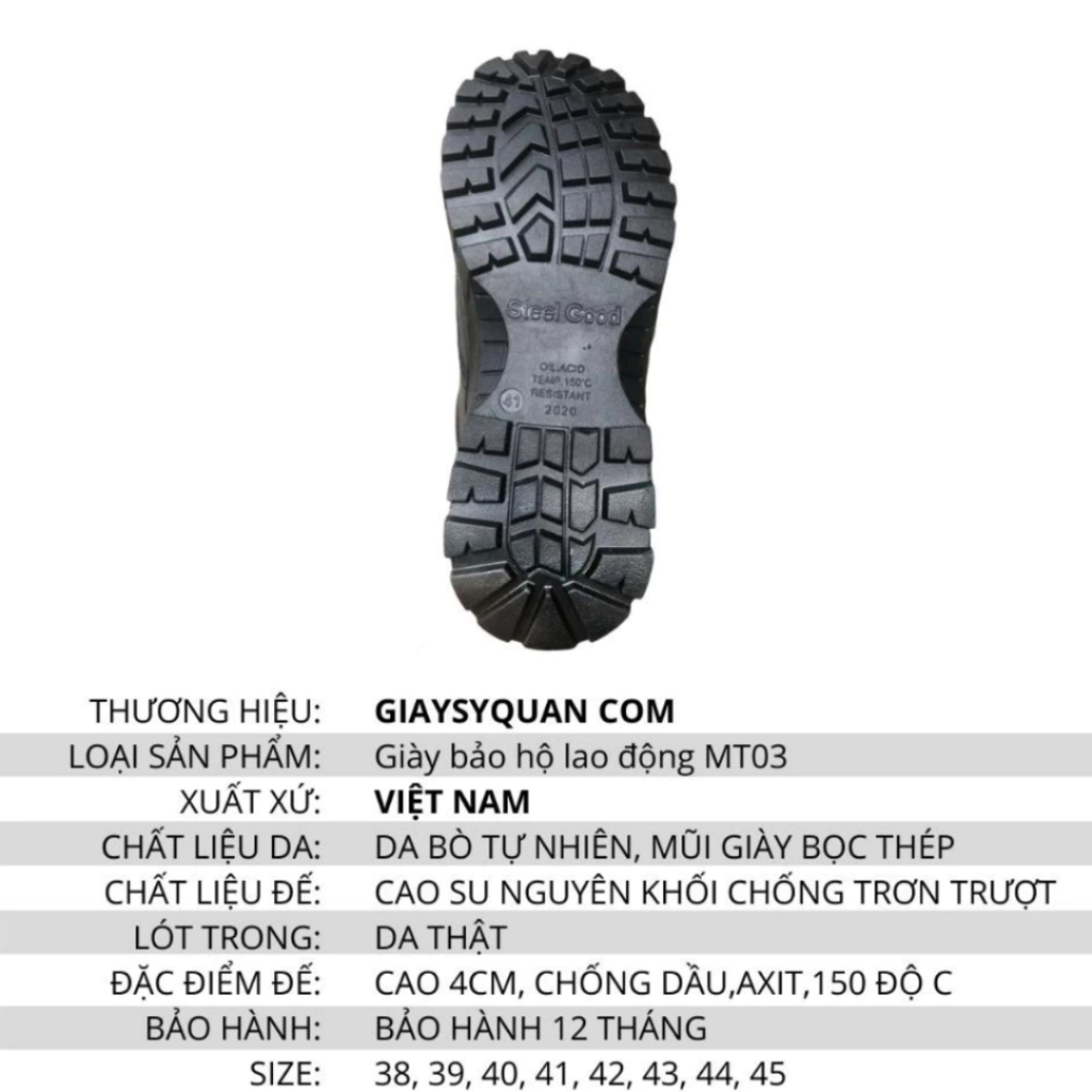 Giày Bảo Hộ Lao Động Steel