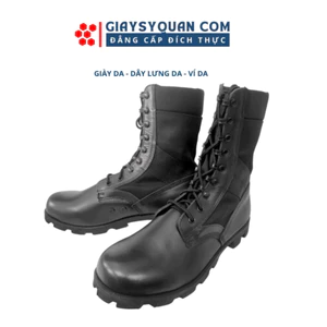 Giày Bốt Da Cao Cổ Chất Liệu Vải Kết Hợp Da Bò Cao Cấp 034