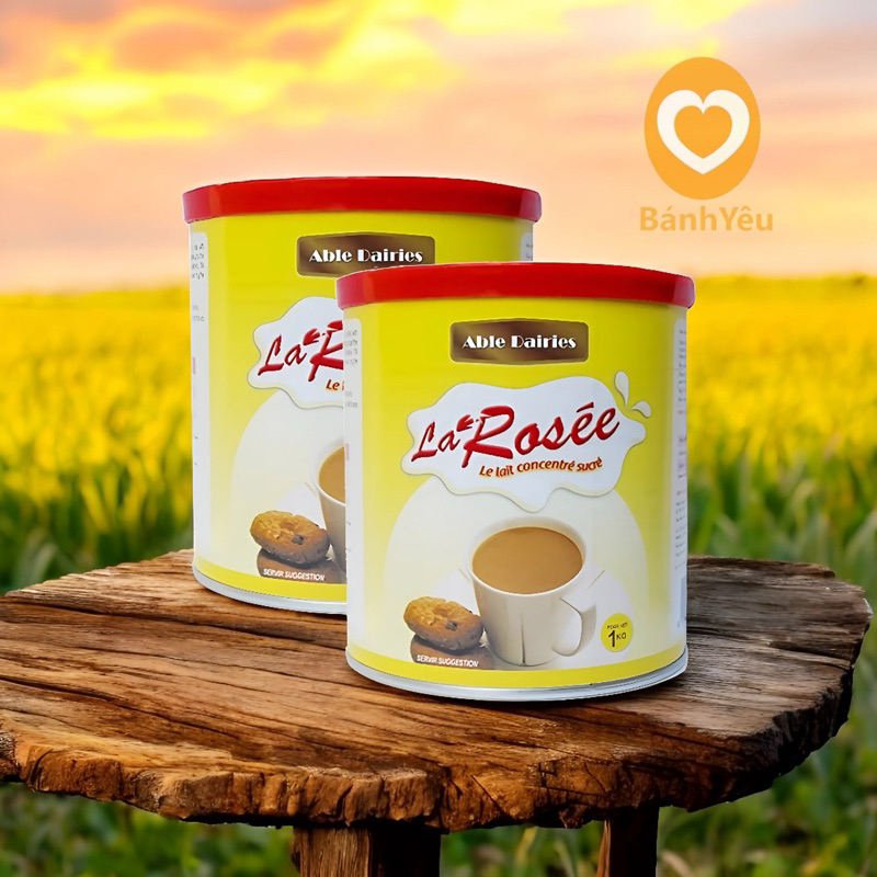 Sữa đặc Kem đặc pha cà phê làm bánh siêu ngon La Rosee 1kg - PC75
