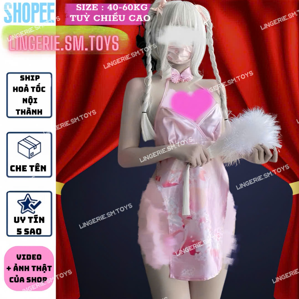MY9408 Cosplay Sườn Xám Cổ Trang Trung Hoa , Màu Sắc Nổi Bật Họa Tiết