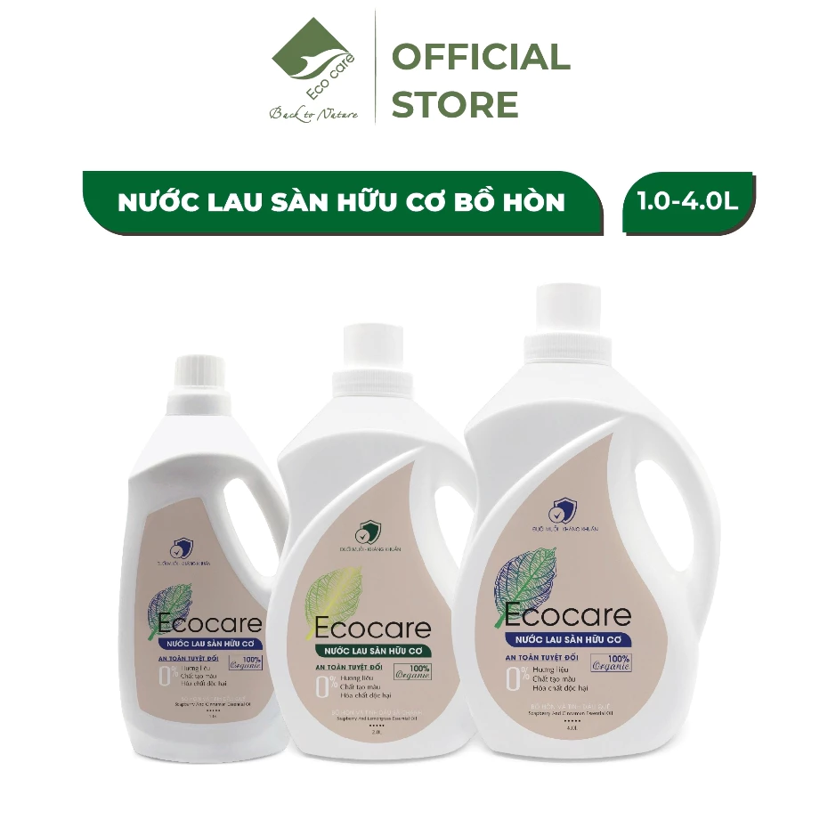 Nước lau sàn hữu cơ bồ hòn ECOCARE kết hợp tinh dầu thiên nhiên khử mùi, đuổi muỗi