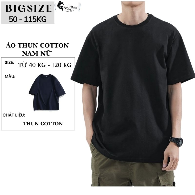 40-115kg Áo thun Nam Nữ Bigsize thời trang form rộng tay lỡ - MÃ 12
