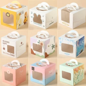 Hộp Bánh Kem, Hộp Giấy Đựng Bánh Bánh Sinh Nhật, Gato, Bento Kèm Đế [size 16x16x15 cm]