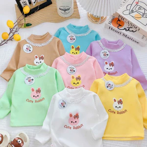 Sét 2 Áo giữ nhiệt cho bé gái TN04, áo thu đông từ 6-18kg, lót lông mềm mịn
