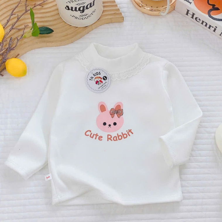 Sét 2 Áo giữ nhiệt cho bé gái TN04, áo thu đông từ 6-18kg, lót lông mềm mịn