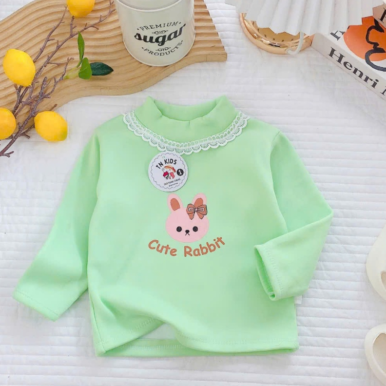 Sét 2 Áo giữ nhiệt cho bé gái TN04, áo thu đông từ 6-18kg, lót lông mềm mịn