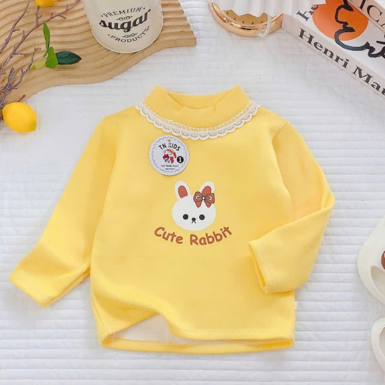 Sét 2 Áo giữ nhiệt cho bé gái TN04, áo thu đông từ 6-18kg, lót lông mềm mịn