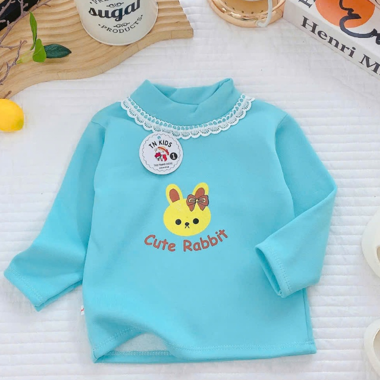 Sét 2 Áo giữ nhiệt cho bé gái TN04, áo thu đông từ 6-18kg, lót lông mềm mịn