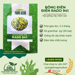 Hạt giống Bông Điên Điển Rado 941 (1gram~50 hạt) tuổi thọ 5-10 năm, sinh trưởng khỏe, dễ chăm sóc