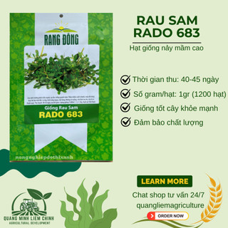 Hạt giống Rau Sam Rado 683 (1gram~1200 hạt) nảy mầm tốt, trồng quanh năm, sinh trưởng khỏe
