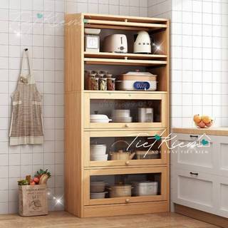 Kệ tủ bếp gỗ cánh kính Nội Thất Tiết Kiệm B8878