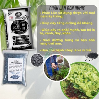 Phân Lân Đen Humic Nhật Đóng Túi Zip 1kg -Tạo Mầm Hoa, Kích Ra Rễ, Cân Bằng PH