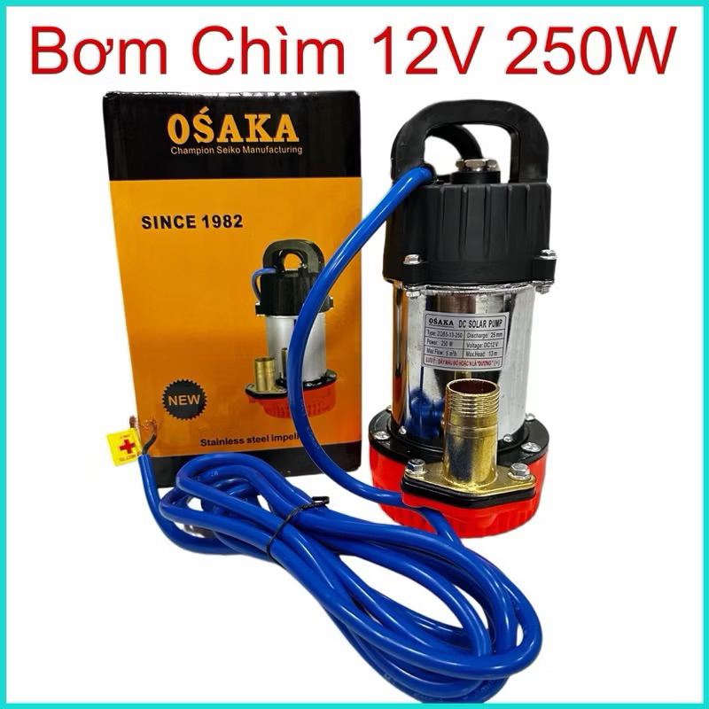 Bơm Chìm 250W OSAKA 12V 24V Cánh Bơm Bằng INOX Siêu Bền . Bơm Tõm 12V ...