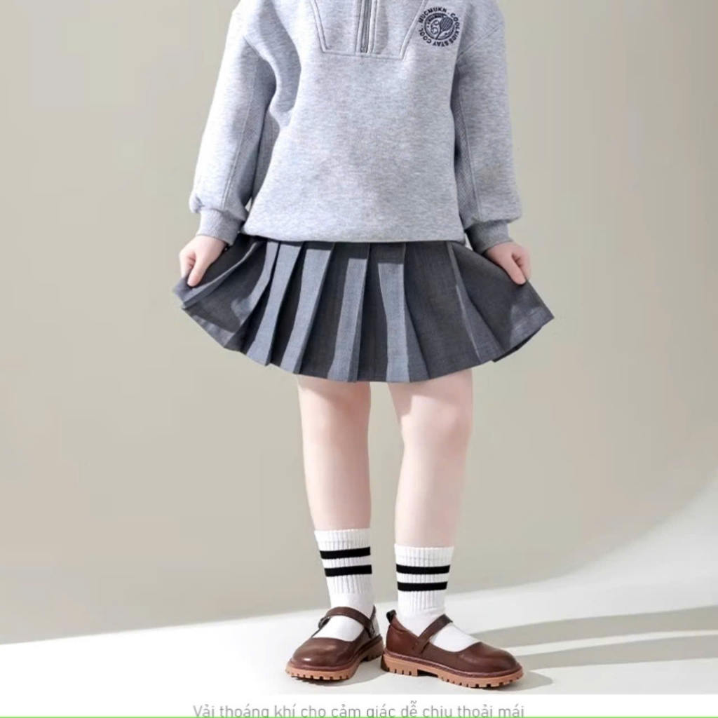 Sét 10 đôi tất kẻ sọc cho bé, Tất đen trắng ghi chất cotton cho bé 2-15 tuổi