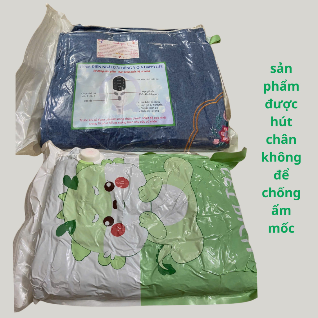 [CÓ SIZE 80cm] Thảm ngải cứu điện 3 lớp QA HAPPYLIFE giúp giảm đau nhức cơ thể, ngủ ngon sâu giấc, hỗ trợ trị liệu