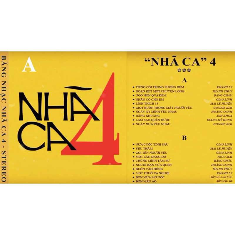 Băng Cassette Nhã Ca Nhạc Vàng Trước 75