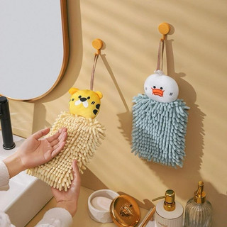Khăn lau tay nhà tắm nhung san hô cao cấp, khăn lau tay nhà bếp hình dễ thương