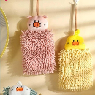 Khăn lau tay nhà tắm nhung san hô cao cấp, khăn lau tay nhà bếp hình dễ thương