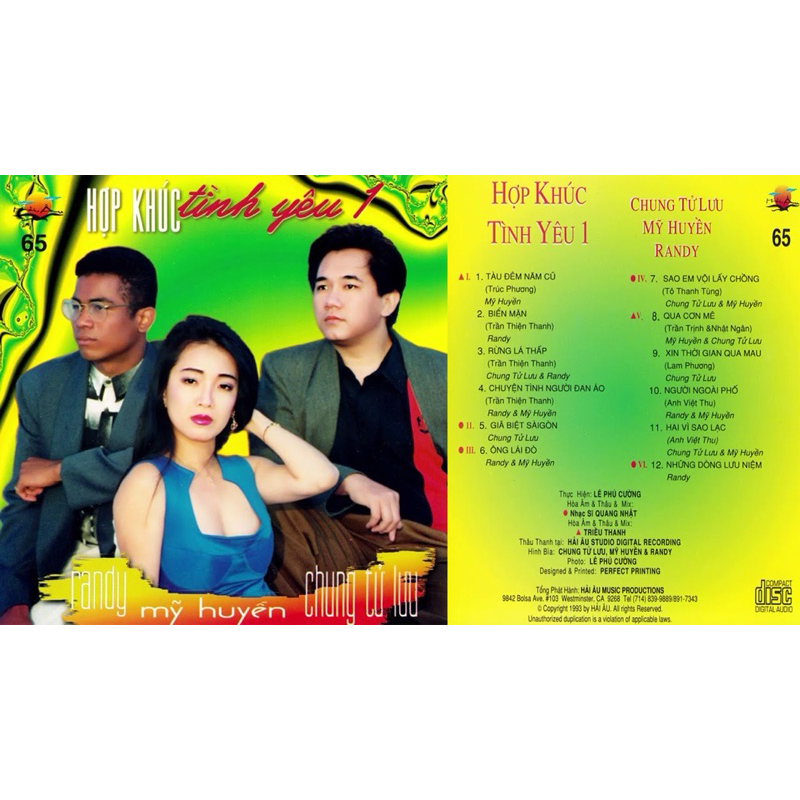 Băng Cassette Hợp Khúc Tình Yêu - Randy, Mỹ Huyền, Chung Tử Lưu