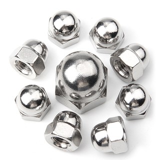 (Inox201) 50 cái M3,M4, M5, M6, M8, M10,M12 Đai ốc mũ, ecu mũ inox201 M3-M12