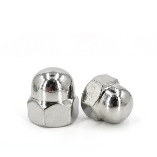 (Inox201) 50 cái M3,M4, M5, M6, M8, M10,M12 Đai ốc mũ, ecu mũ inox201 M3-M12