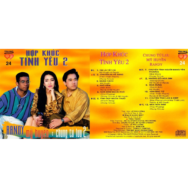 Băng Cassette Hợp Khúc Tình Yêu - Randy, Mỹ Huyền, Chung Tử Lưu