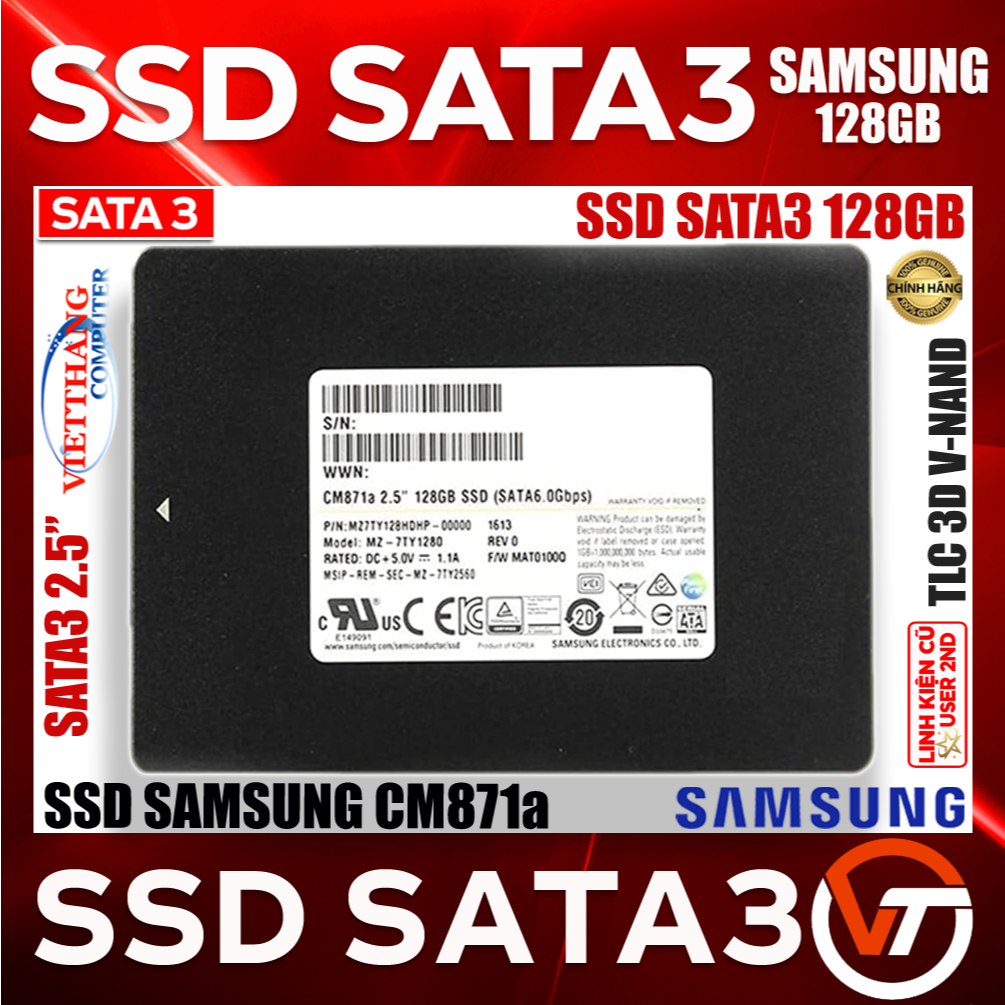 Ổ cứng SSD Samsung 128GB CM871a 2.5-Inch SATA 3 Good 100% - Hàng chuẩn ...