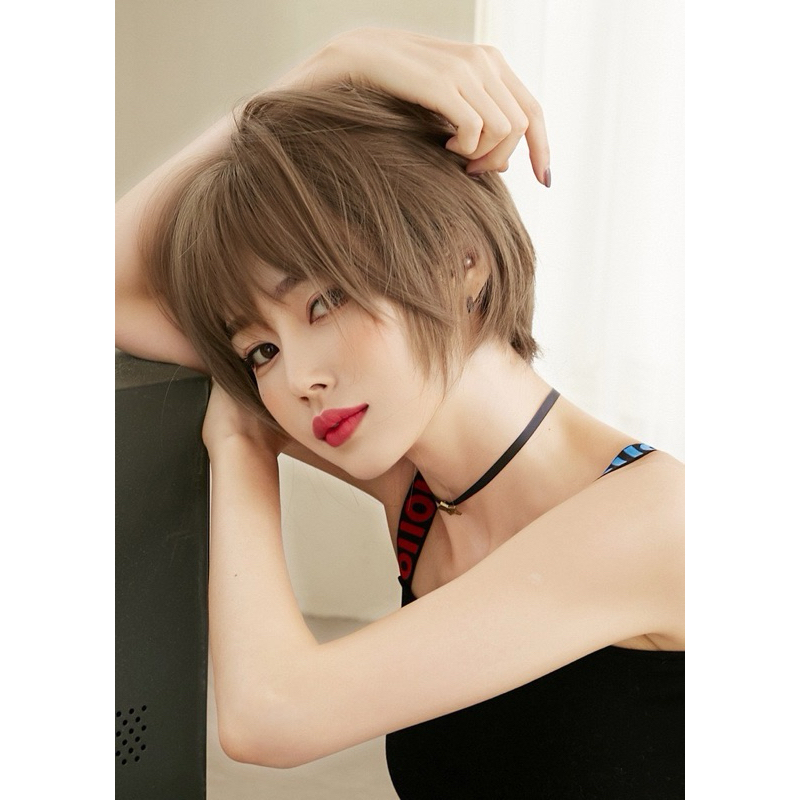 [TẶNG LƯỚI TRÙM] TÓC TOMBOY/ TÓC TÉM ĐỦ MÀU CAO CẤP HÀN QUỐC CÓ DA ĐẦU