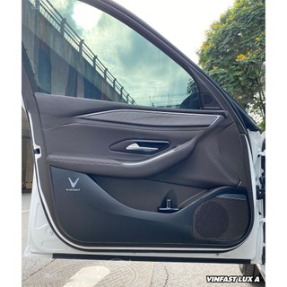 Bộ Dán Chống Xước Tapli Cửa Xe Vinfast Lux A- Viền Vân Da Carbon Cao Cấp( tặng 1 bộ gương cầu lồi)
