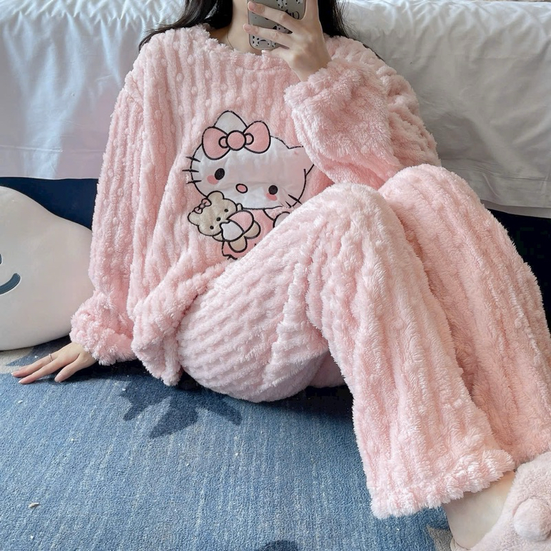 Bộ bông vặn thừng gấu kitty 1605
