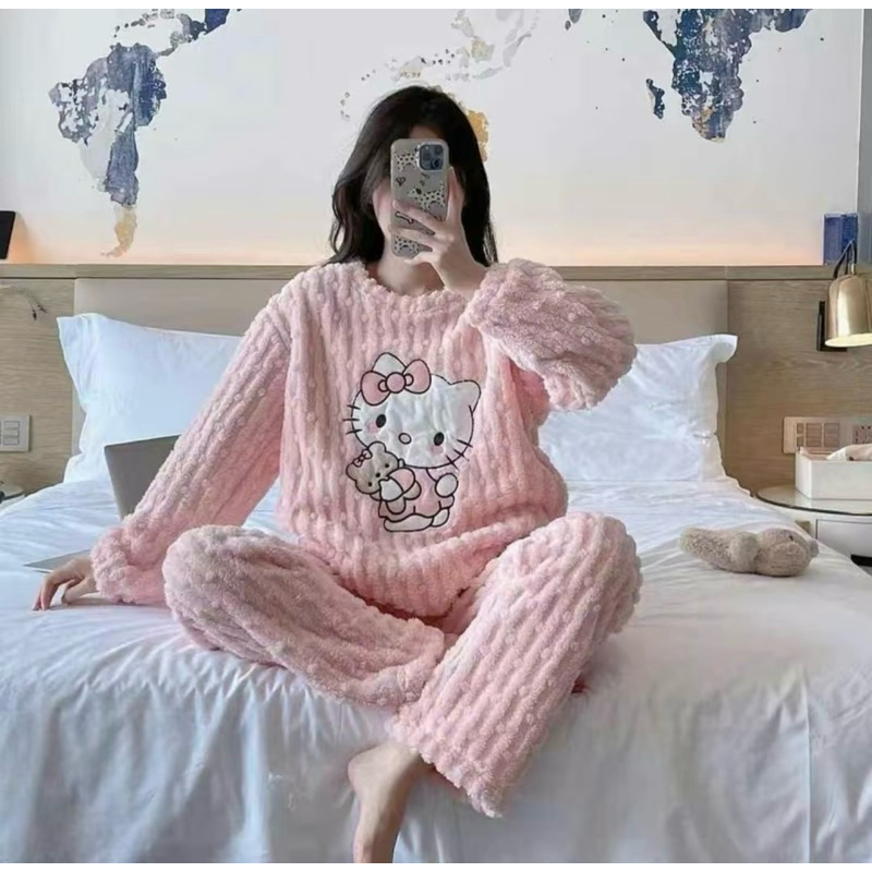 Bộ bông vặn thừng gấu kitty 1605