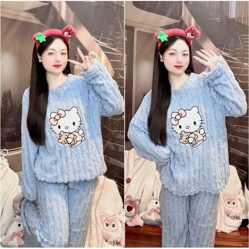 Bộ bông vặn thừng gấu kitty 1605