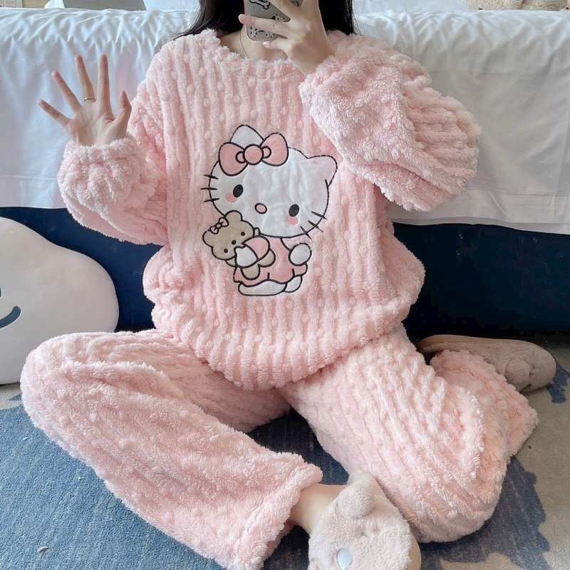 Bộ bông vặn thừng gấu kitty 1605