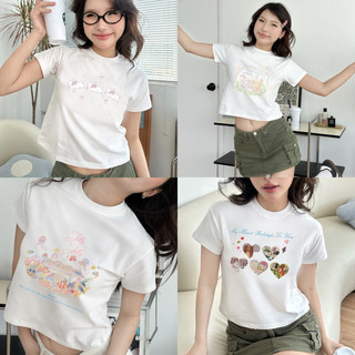 [14 MẪU] Áo thun nữ MINI TEE Coquette hình in dễ thương cotton co dãn 4 chiều - Kraken Drk.