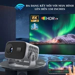 Máy chiếu mini 670PRO máy chiếu xem phim Giải mã Full HD 4k 8800 Lumens Điều chỉnh 360° kết nối điện thoạ Laptop iPad PC — ảnh 4
