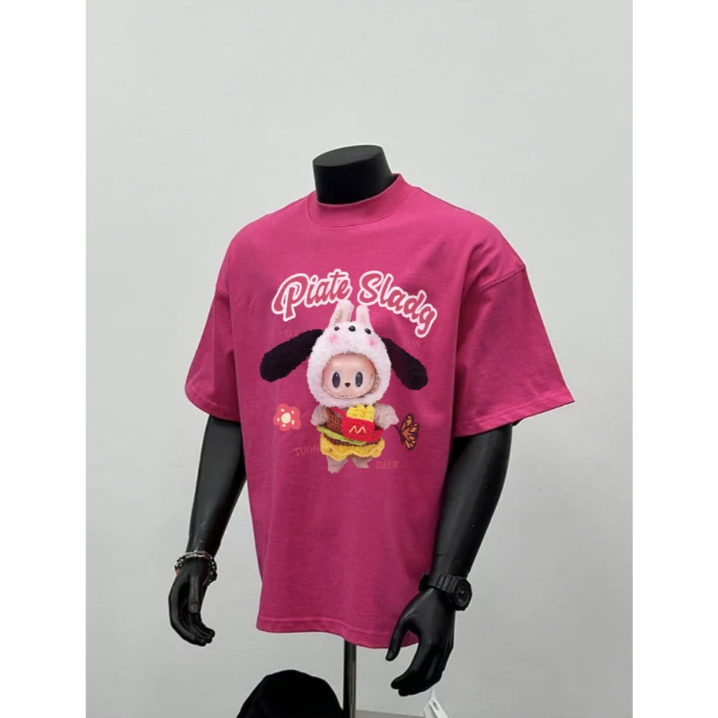 Áo thun Stee Cổ tròn LABUBU 13 Localbrand ICVCVNI Unisex Menwear Cotton