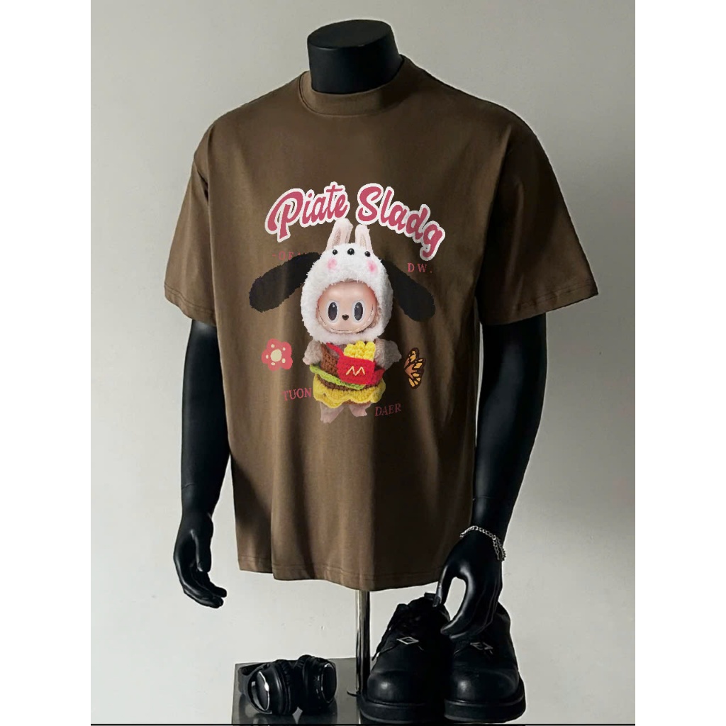 Áo thun Stee Cổ tròn LABUBU 13 Localbrand ICVCVNI Unisex Menwear Cotton