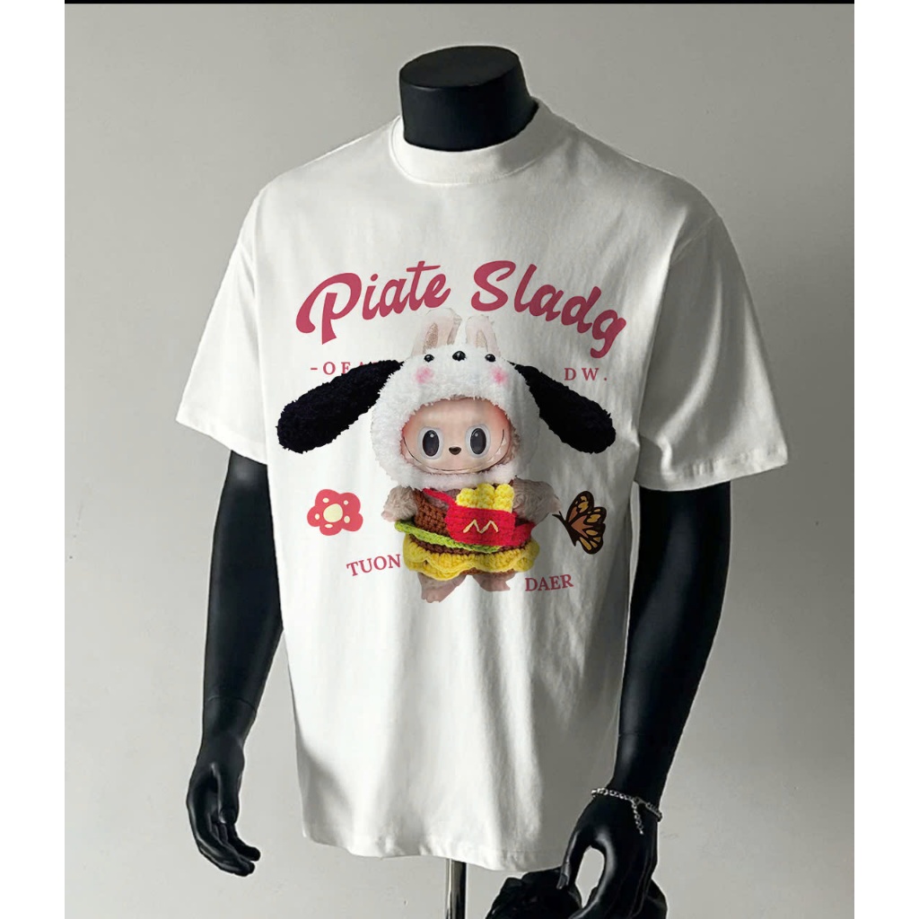 Áo thun Stee Cổ tròn LABUBU 13 Localbrand ICVCVNI Unisex Menwear Cotton