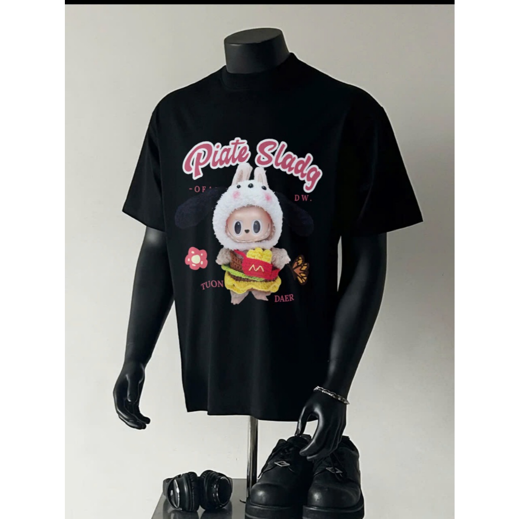 Áo thun Stee Cổ tròn LABUBU 13 Localbrand ICVCVNI Unisex Menwear Cotton