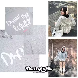 Áo khoác Hoodie Zip chân cua Draw THOXRI