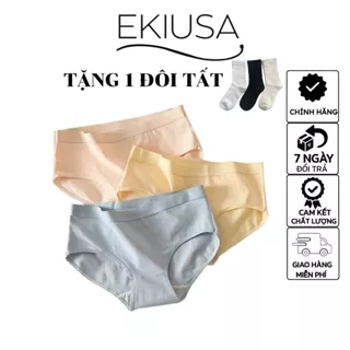 Quần Lót Nữ Cotton Ekiusa Cao Cấp Thiết Kế Cạp Chun Mềm Mại Nhiều Màu 3 Cỡ M/L/XL MÃ 1328