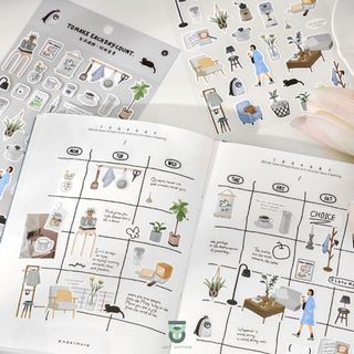 Miếng Dán Stickers Trang Trí 5 Mẫu Gần Gũi Dễ Thương _ Joy Office