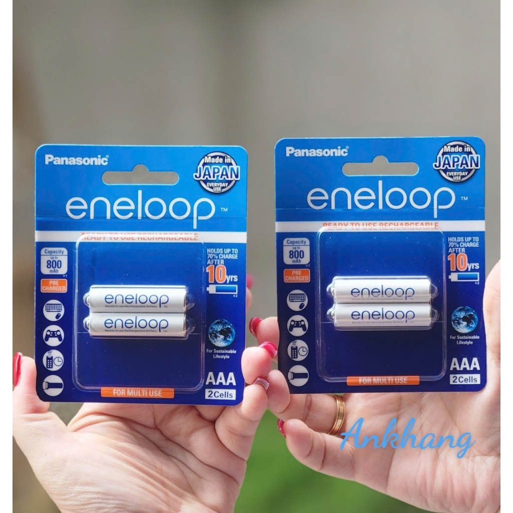 Combo 2 vỉ pin sạc AAA 800mAh ENELOOP Panasonic chính hãng Made in ...