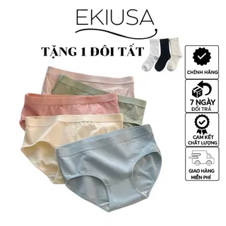 Quần Lót Nữ Ekiusa Cotton Cao Cấp In Đám Mây Nổi Thiết Kế Kháng Khuẩn Mềm Mại Cạp Chun Nữ Tính MÃ 1388
