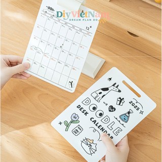 LỊCH ĐỂ BÀN 2025 DOODLE