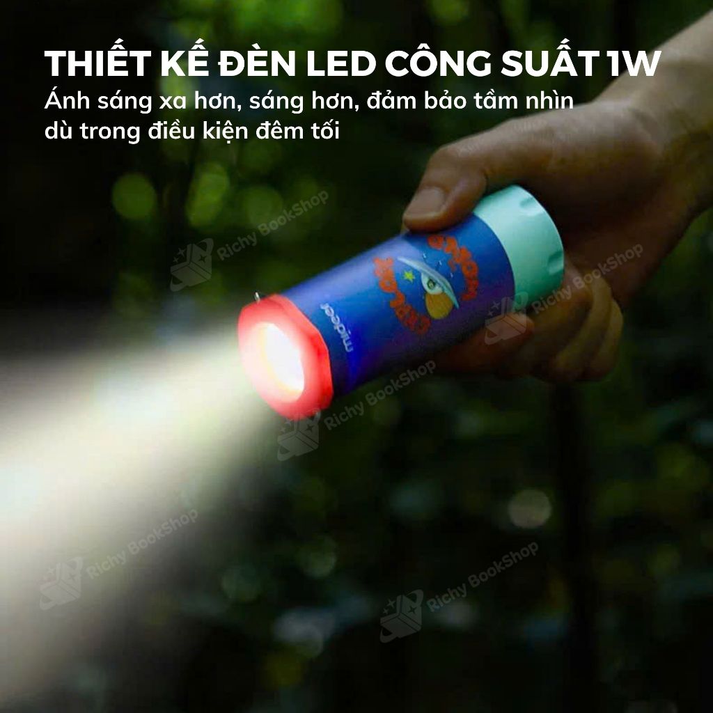 Đèn pin siêu sáng mini bỏ túi 2 trong 1 cho bé Mideer Outdoor Adventure Flashlight