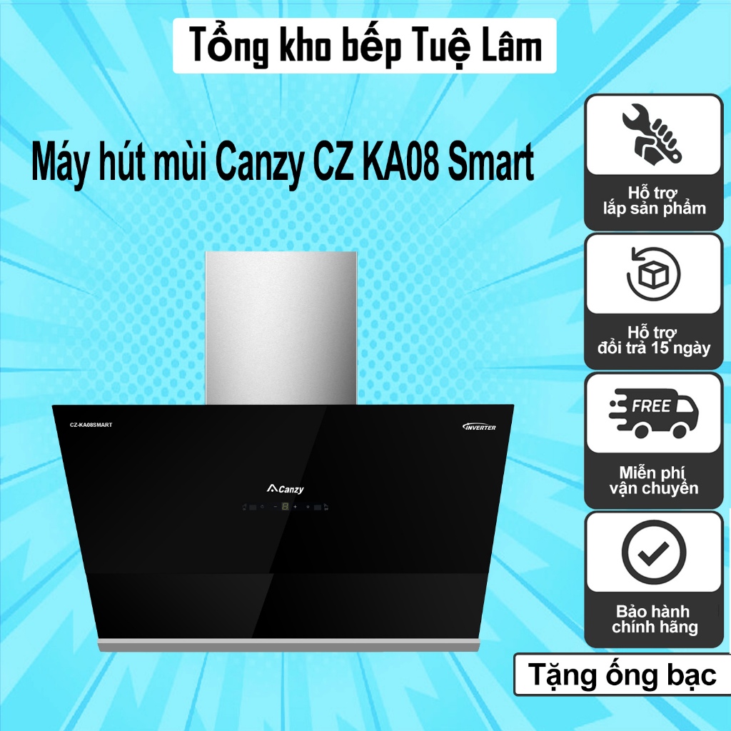Máy hút mùi Canzy CZ KA08 Smart | Độ ồn thấp | Cảm ứng vẫy tay | Shopee ...