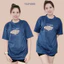 áo phông nữ YUSTUDIO cotton khô 3158 form rộng cổ tròn mẫu Bánh Kẹp Mặt Mèo