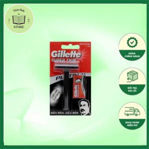 Dao cạo râu Gillette đen kèm lưỡi dao thép không gỉ, an toàn, sử dụng dễ dàng, làm sạch tốt
