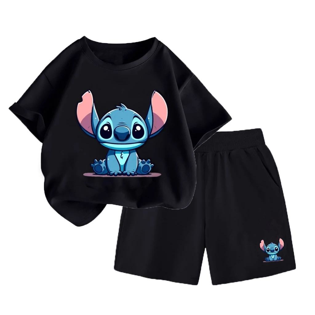 Set Bộ Cộc Tay Phù Hợp Cho Mùa Hè, Hình Gấu Xanh Đáng Yêu Dễ Mặc, Chất Vải Cotton Thoáng Mát (M 17)